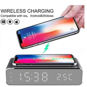 Wireless charging time display thermometer alarm clock wireless charging - Image 3
