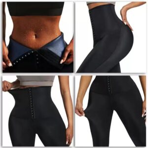 European and American breasted abdominal compression sweatpants, cropped pants, waist cinching yoga pants - Image 3