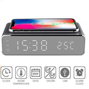 Wireless charging time display thermometer alarm clock wireless charging - Image 4