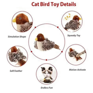 Cat Toys Dazzling Law Prey Series Sound Toys Touching Sensing Little Bird - Image 5
