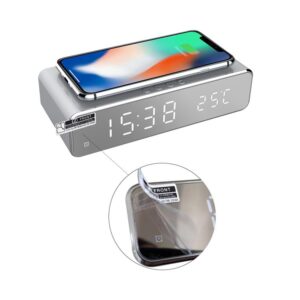 Wireless charging time display thermometer alarm clock wireless charging - Image 5