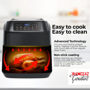 Kitchen Couture Digital 11.5L Air Fryer - Black - Image 4