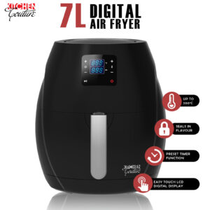 Kitchen Couture 7L Digital Air Fryer - Black - Image 2