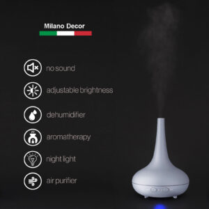 Milano Decor Ultrasonic Aroma Diffuser - Matt Grey colour: - Image 4