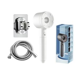 Hollow out household super pressurized showerhead bathroom water heater turbo large water outlet five level filter showerhead - Image 3