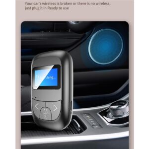 2-In-1 Bluetooth Adapter With Lcd Display - Black - Image 4