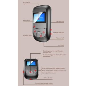 2-In-1 Bluetooth Adapter With Lcd Display - Black - Image 9