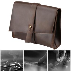 Versatile Leather Laptop Bag With Cable Winder - Fits 12 Macbook Samsung Sony Dell Alienware Chuwi Asus Hp - Coffee - Image 5