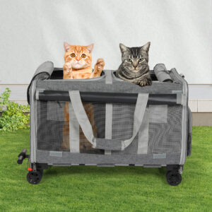 Pawz Pet Carrier 4 Wheel Portable Rolling Foldable - Image 8