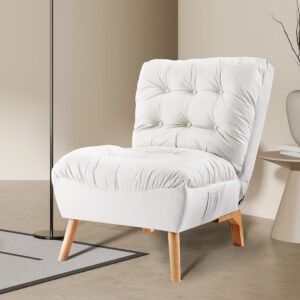 Levede Lounge Accent Chair Sofa Recliner Cream - Image 7