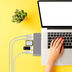 USB 3.0 Type-C HUB 6 Port Powered Adapter Grey - Image 7