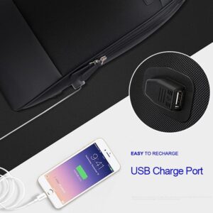 Waterproof Anti-Theft Usb Shoulder Bag - Large Capacity - Black - Image 3