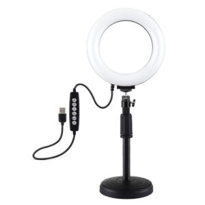 Usb 10 Modes 8 Colour Led Ring Light With Tripod Mount - 6.2 Inch Diameter - Image 2