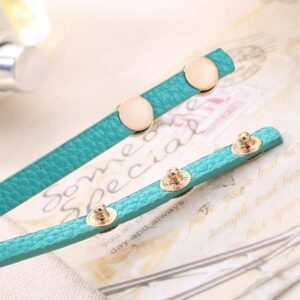 Women Lake Blue Gemstone Bracelet Watch - Eye Shape - Image 4