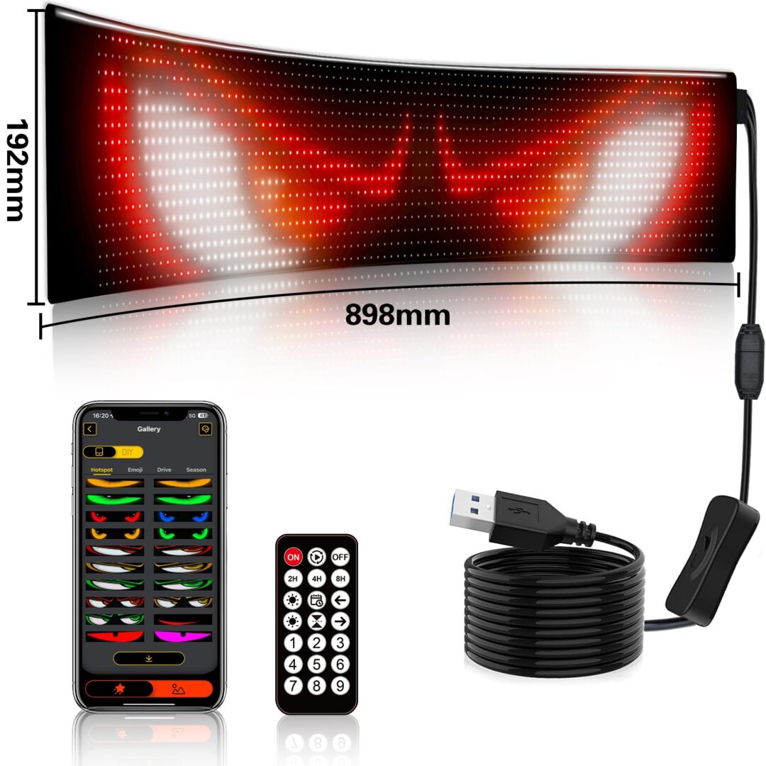 Programmable LED Matrix Panel Flexible Screen IP65 with APP Control 192 ...