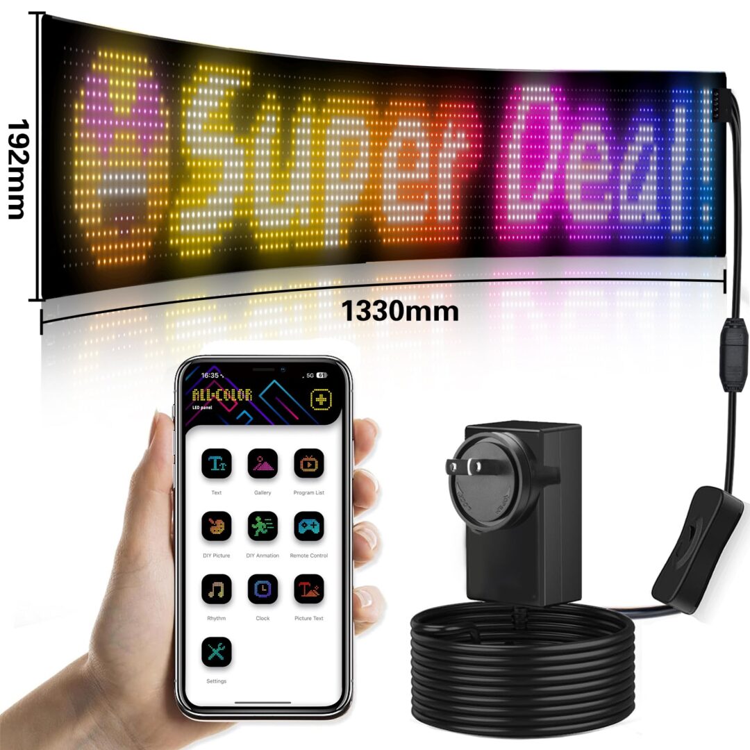 Programmable Led Led Programmable LED Matrix Panel Flexible Screen IP65 with APP Control 192 ...