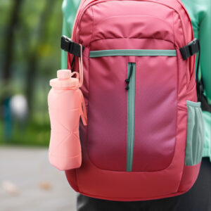 Grey 600ml Silicone Folding Water Bottle - Eco-Friendly Collapsible Travel Bottle600ml Silicone Folding Water Bottle - Eco-Friendly Collapsible Travel Bottle - Image 4