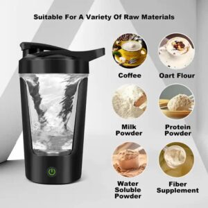White USB Rechargeable Automatic Stirring Cup - Leak-Proof, Temperature Resistant, and Shockproof Electric Coffee and Protein Mixer - Image 3
