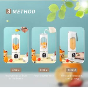 Green Portable Rechargeable Juicer Cup - New Model Multifunctional Small Juice Blender for Students and Home Use - Image 2