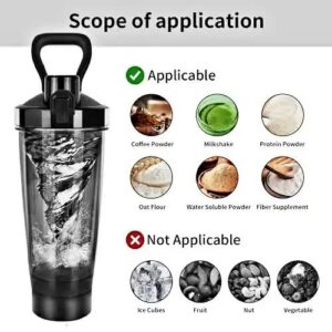 Blue Portable Electric Shaker Bottle with LED Light, 550ml Sports Protein Mixer Cup for Gym and Travel - Image 3