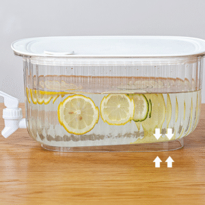 Transparent 4 Liter Refrigerator Cold Drink Dispenser, Juice & Fruit Infuser Water Pitcher, Spigot Beverage Container - Image 2