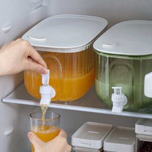 Transparent 4 Liter Refrigerator Cold Drink Dispenser, Juice & Fruit Infuser Water Pitcher, Spigot Beverage Container - Image 5