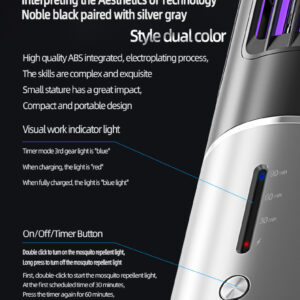 Electric Mosquito Killer Lamp with Detachable Housing and Timer Function - USB Rechargeable - Image 3