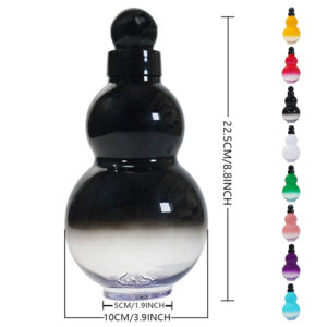 32oz Black Myth Wukong Inspired Gourd Water Plastic Pink Bottle - Decorative Double-Layer Flask with Calligraphy and Accessories - Image 4