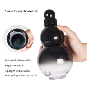 32oz Black Myth Wukong Inspired Gourd Water Plastic Pink Bottle - Decorative Double-Layer Flask with Calligraphy and Accessories - Image 6