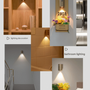 Black Rechargeable Magnetic LED Accent Light - Motion Sensor, 3-Color Dimmable, Wireless Spotlight for Art, Hallway, Door Sign - Image 4