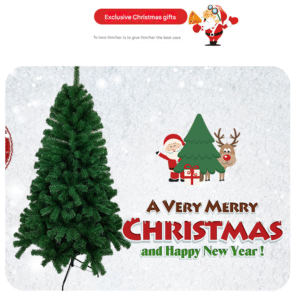 Lush Artificial Christmas Tree - Premium Green PVC Holiday Pine with Stand(150-450T) - Image 2
