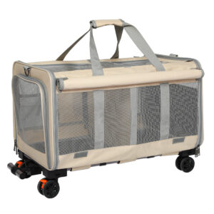 Pawz Pet Carrier 4 Wheel Portable Rolling Foldable - Image 2