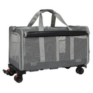 Pawz Pet Carrier 4 Wheel Portable Rolling Foldable - Image 2