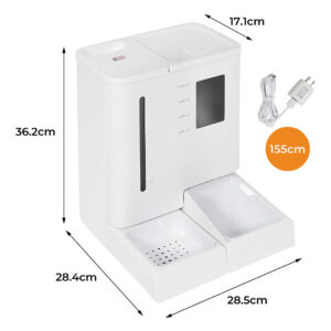 Pawz 2-in-1 Automatic Pet Cat Dog Feeder Water Set - Image 3
