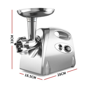 800W Electric Meat Grinder Mincer Sausage Silver - Image 3