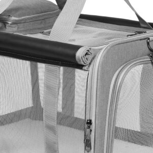 Pawz 3 in 1 Pet Soft Crate Dog Cat Carrier XL Size Grey - Image 4