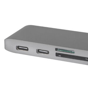USB 3.0 Type-C HUB 6 Port Powered Adapter Grey - Image 4