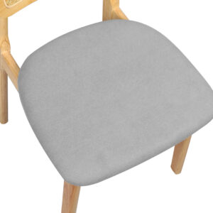 Levede 2x Dining Chair Wood Rattan Armless Natural - Image 5