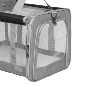Pawz 3 in 1 Pet Soft Crate Dog Cat Carrier XL Size Grey - Image 5