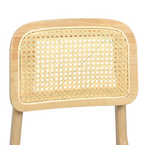 Levede 2x Dining Chair Wood Rattan Armless Natural - Image 6